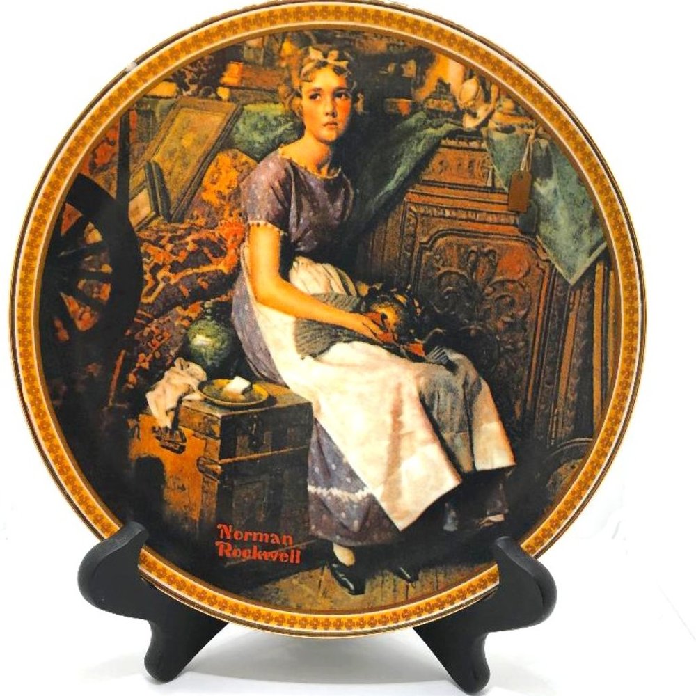 Norman Rockwell Plate with Official Seal - Edwin Knowles